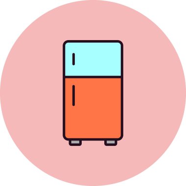 buzdolabı simgesi vektör illüstrasyonu