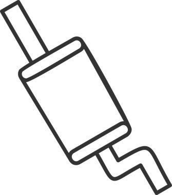 Egzoz. Web simgesi basit illüstrasyon