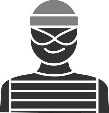 Suçlunun vektör illüstrasyonu 