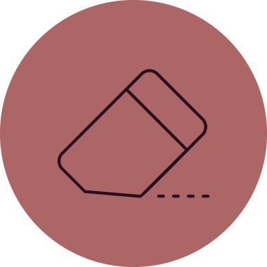 Silgi. Web simgesi basit tasarım 