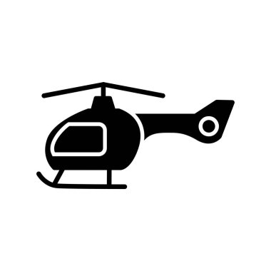 Helikopter ikonu. Ulaşım sembolü. vektör çizimi izole edildi. 