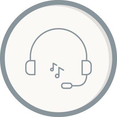 kulaklık simgesi vektör illüstrasyonu