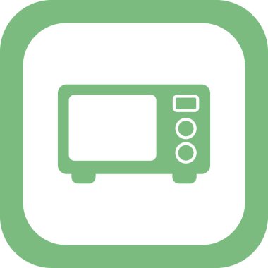 Mikrodalga fırın. Basit resimleme 