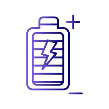 Pil simgesi şarj, illüstrasyon vektör