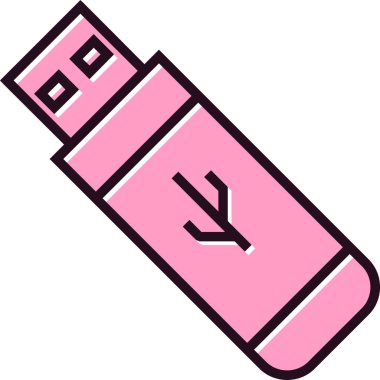 usb simge vektör illüstrasyonu