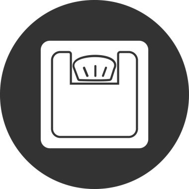 ağırlık ölçeği simgesi, vektör illüstrasyonu