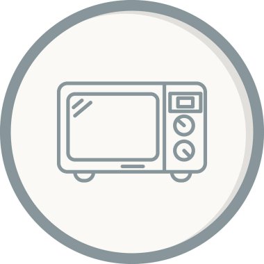 Mikrodalga fırın. Basit resimleme 