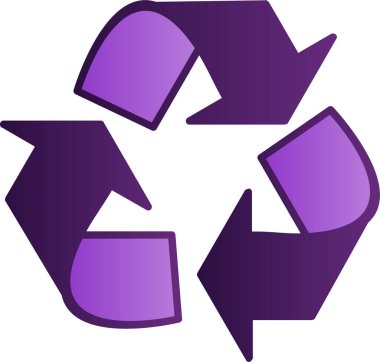 Modern simgenin geri dönüşümünün vektör çizimi 