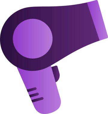 Saç kurutma makinesi ikonu. vektör illüstrasyonu 