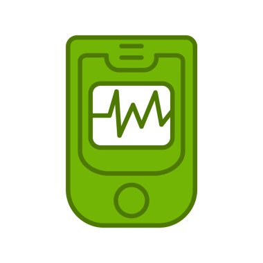 Oksimetre simgesinin vektör illüstrasyonu