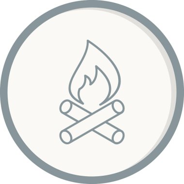 Alev simge vektör çizim