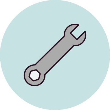 İngiliz anahtarı simgesini vektör çizim