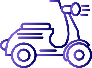 Scooter simgesinin vektör illüstrasyonu