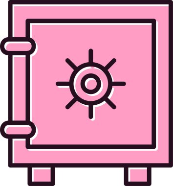 Güvenli kutu simgesinin vektör çizimi