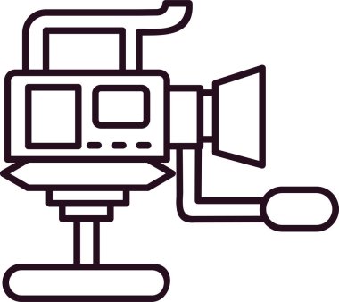 kamera, film, aygıt, aygıt düz renk ikonu vektörü
