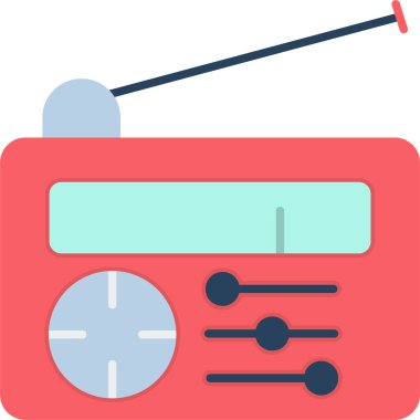 radyo simgesi vektör illüstrasyonu