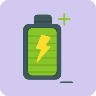 Pil simgesi şarj, illüstrasyon vektör