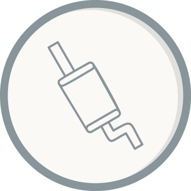 Egzoz. Web simgesi basit illüstrasyon