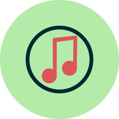 müzik notası ikon vektör illüstrasyonu