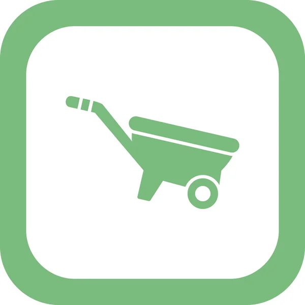 Wheel Barrow Icon Vector Illustration — Stock Vector