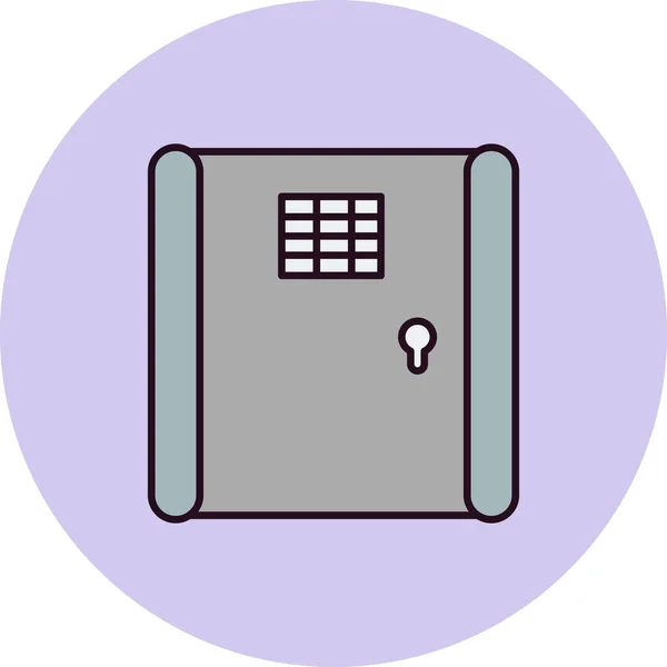 Jail Door Icon Vector Illustration — ストックベクタ