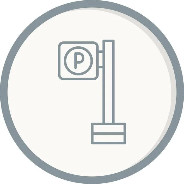 Ikona Parkovacího Znaku Vektorová Ilustrace — Stockový vektor