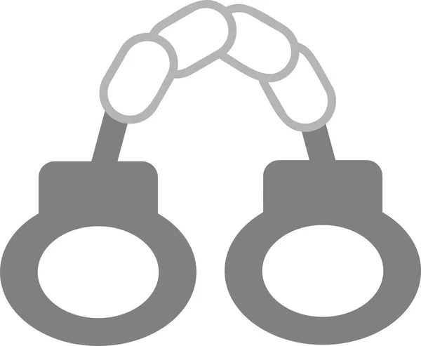 Handcuffs Web Icon Simple Illustration — Stock Vector
