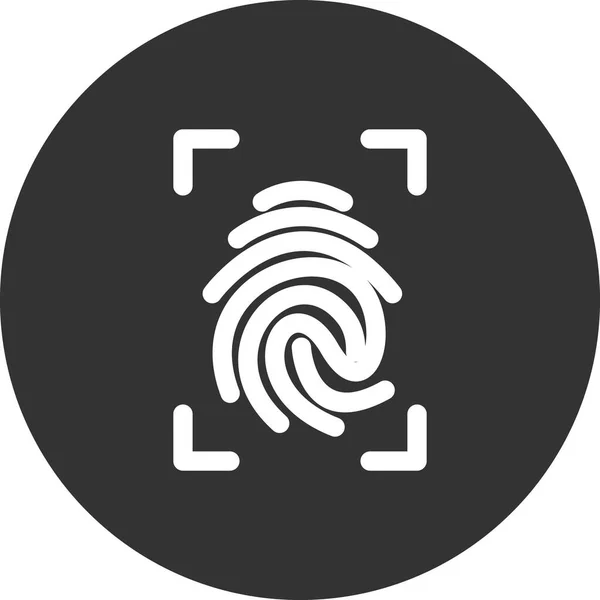 Fingerprint Icon Vector Illustration — Stock Vector