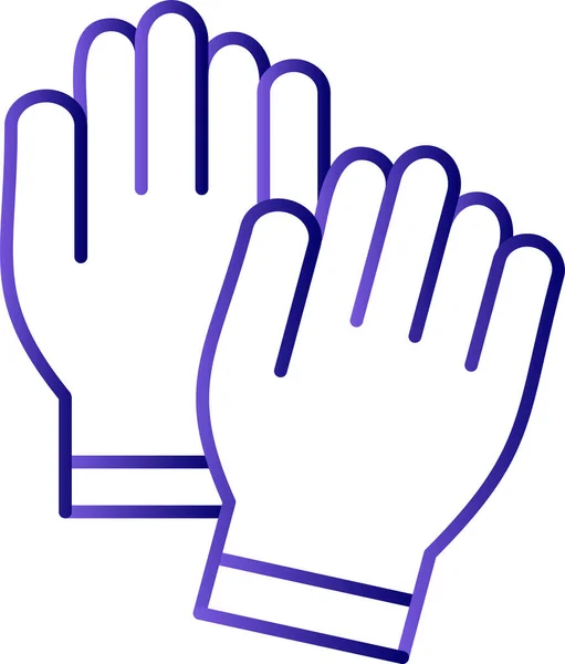 Vector Illustration Hand Gloves Icon — Vector de stock