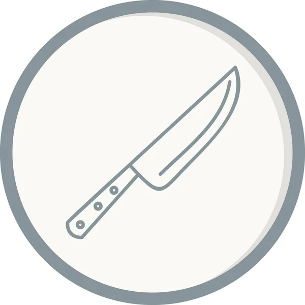 Knife Web Icon Simple Illustration — Stock Vector