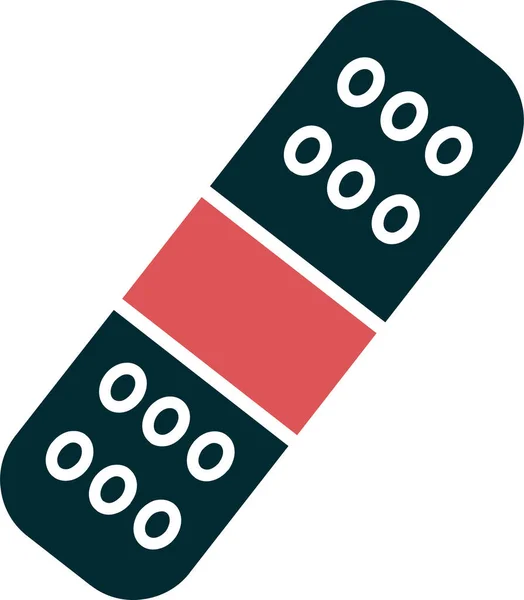 Vector Illustration Band Aid Plaster Medical Icon — Vetor de Stock