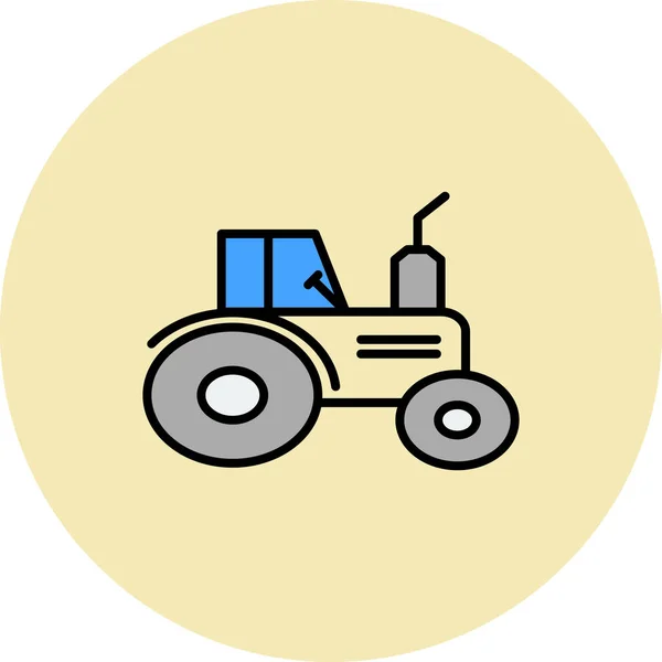 Traktor Ikon Vektor Illusztráció — Stock Vector