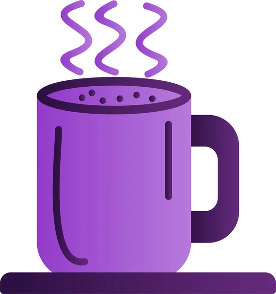 Hot Coffee Mug Drink Beverage Vector Illustration — Stok Vektör