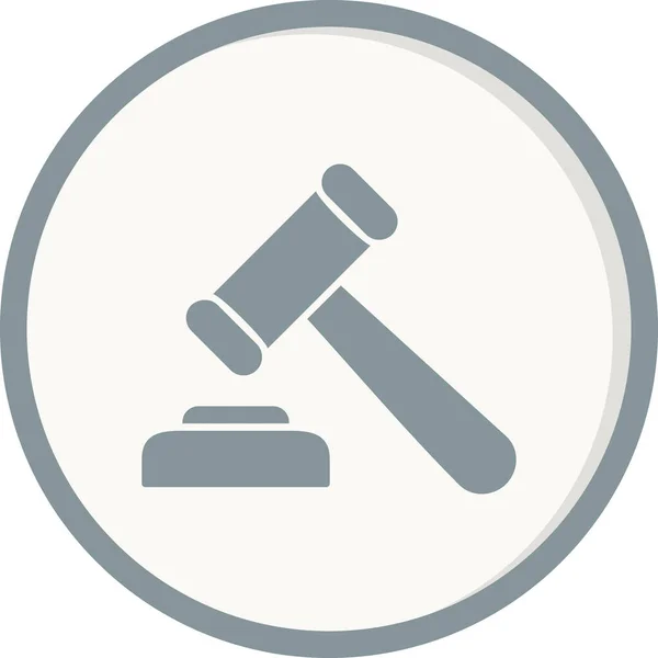 Суддя Молоток Веб Іконка Проста Ілюстрація — стоковий вектор