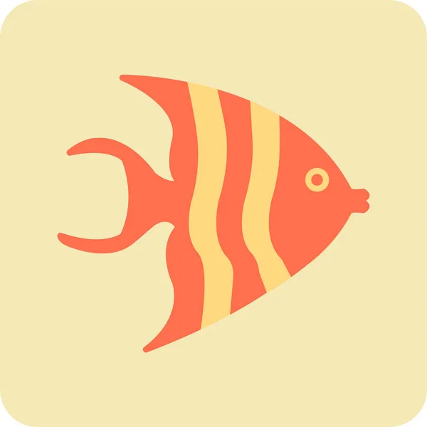 Angel Fish Ícone Vetor Ilustração — Vetor de Stock