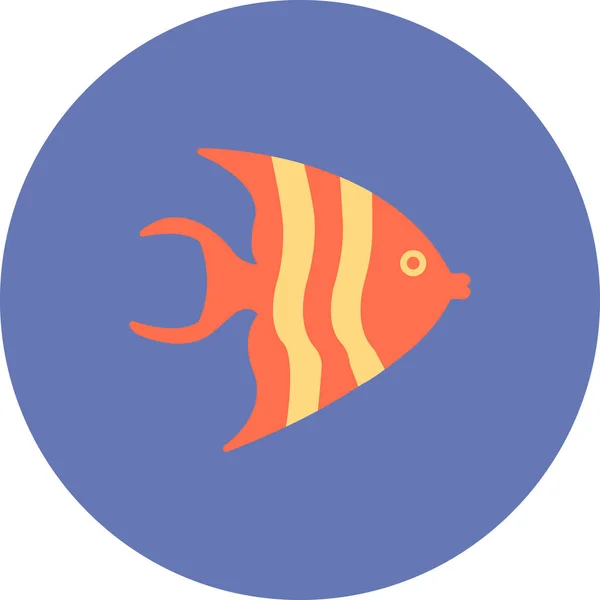 Angel Fish Ícone Vetor Ilustração — Vetor de Stock