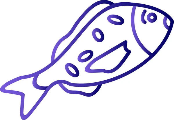 Jew Fish Icon Vector Illustration — Stock Vector