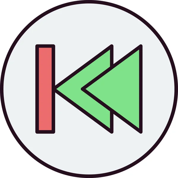 Vector Illustration Previous Track Button — Wektor stockowy