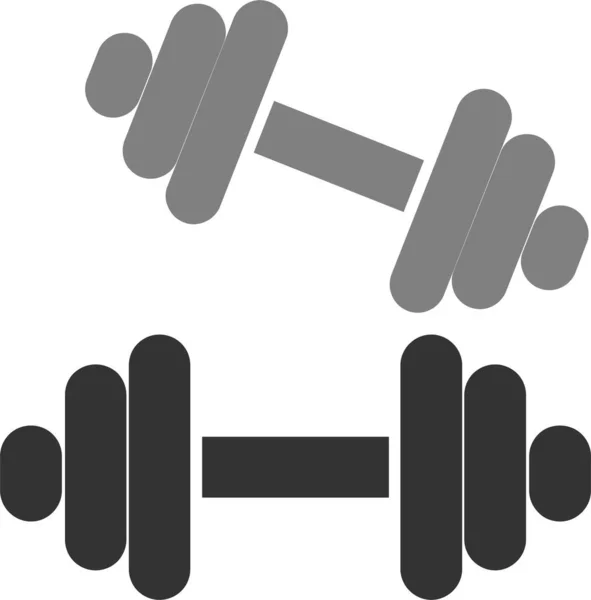 Vector Illustration Dumbbell Icon — Stock Vector