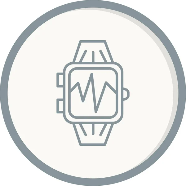 Smartwatch Vector Icono Línea Delgada — Vector de stock