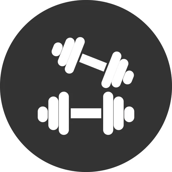 Vector Illustration Dumbbell Icon — Stock Vector