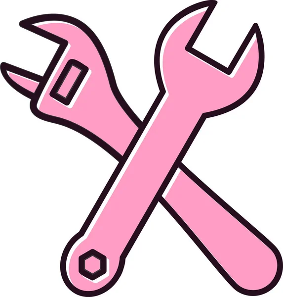Cross Wrenches Web Icon Simple Design — Stock vektor