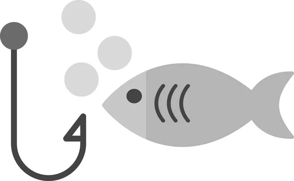 Fish Hook Icon Vector Illustration — Stock Vector
