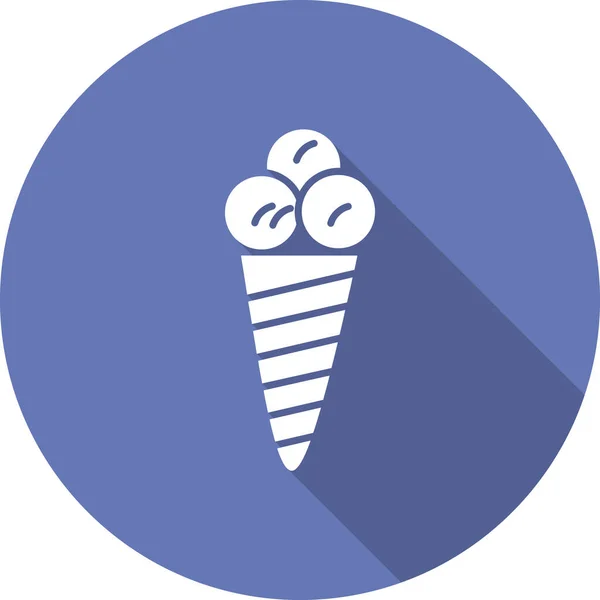 Ice Cream Icon Thin Line Style — Stockvektor