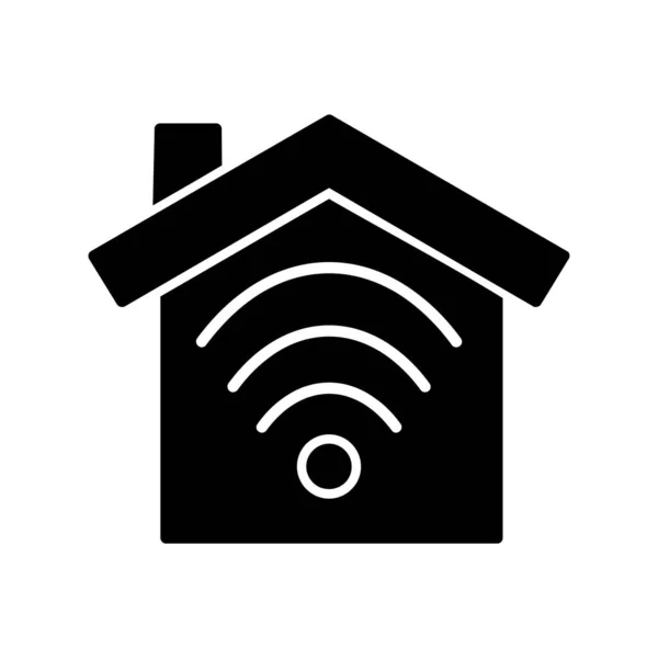 Smart Home Icon Outline House Remote Access Vector Symbol Web — Vector de stock