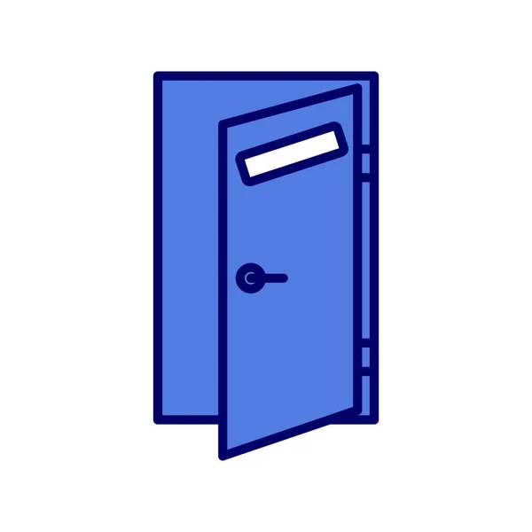 Door Icon Flat Design Illustration Web Mobile Devices — Stockvektor