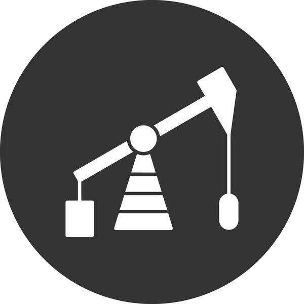Industrie Vector Pictogram Oliepomp Eenvoudige Illustratie — Stockvector