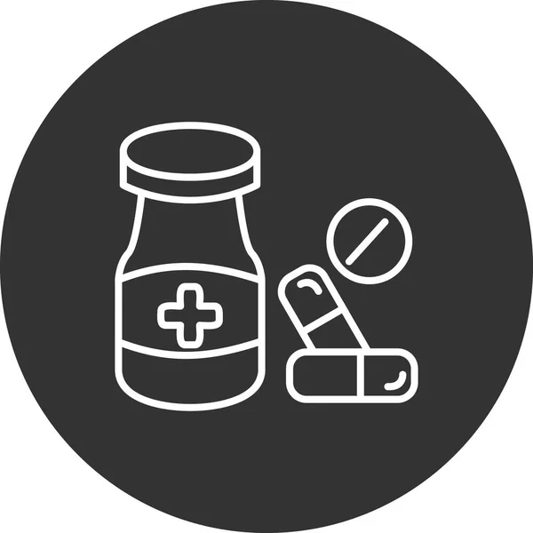 Medicine Pills Web Icon Simple Design — Stockvektor