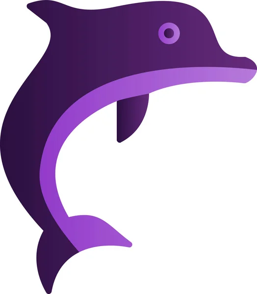 イルカのアイコンベクトルイラスト — ストックベクタ