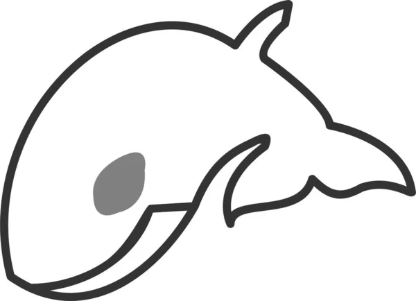 Orca Fish Icon Vector Illustration — Stockový vektor